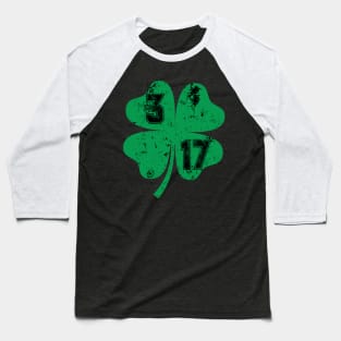 Vintage 3/17 St Patrick's Day Shamrock Baseball T-Shirt